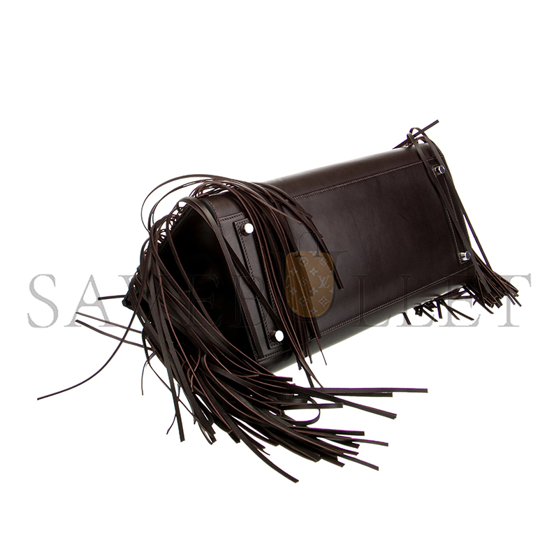 HERMÈS MASTER BIRKIN 35 SELLIER ANATE CHOCOLATE PALLADIUM HARDWARE (35*27*13cm)